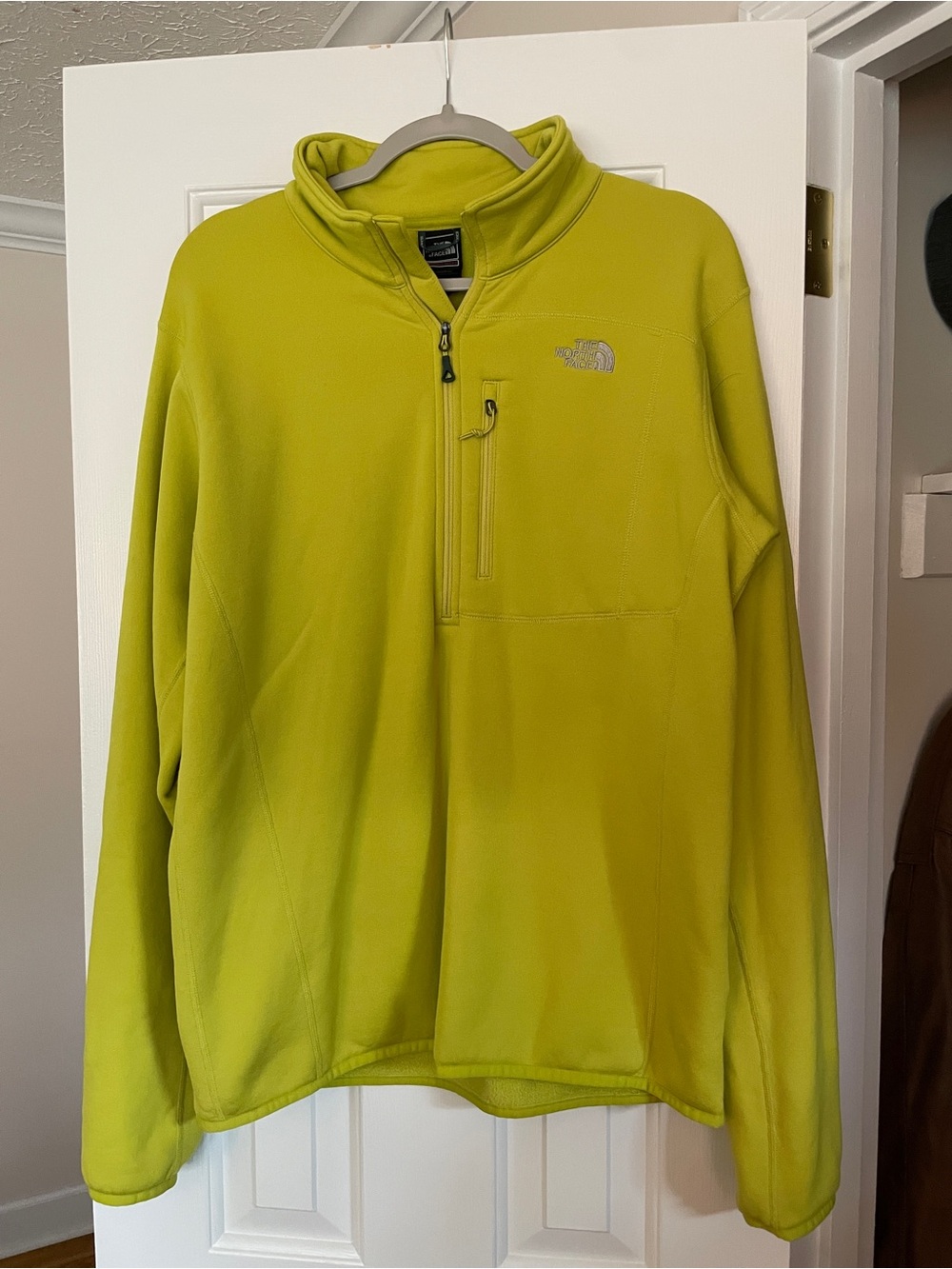The North Face Men’s Lime Green Half-Zip Fleece Pullover